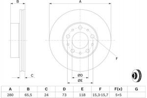 Bosch Δισκόπλακα - 0 986 479 B96