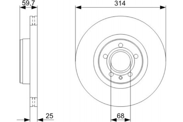 Bosch Δισκόπλακα - 0 986 479 C70