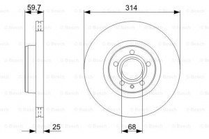Bosch Δισκόπλακα - 0 986 479 301