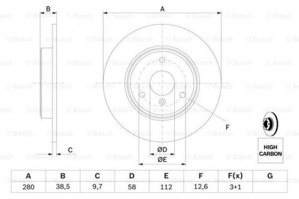 Bosch Δισκόπλακα - 0 986 479 305