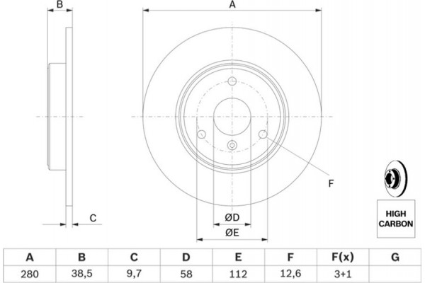 Bosch Δισκόπλακα - 0 986 479 305