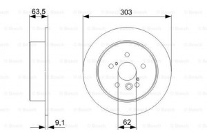 Bosch Δισκόπλακα - 0 986 479 C02