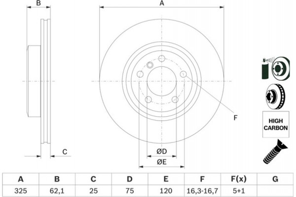 Bosch Δισκόπλακα - 0 986 479 348
