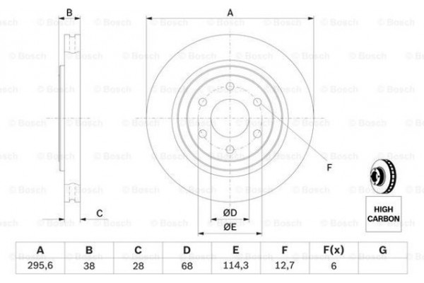 Bosch Δισκόπλακα - 0 986 479 356