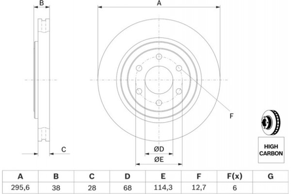 Bosch Δισκόπλακα - 0 986 479 356 Bosch Δισκόπλακα - 0 986 479 356