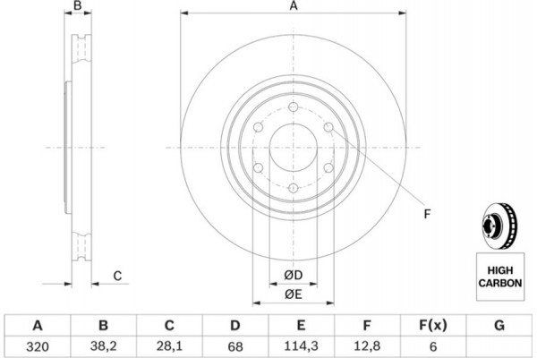 Bosch Δισκόπλακα - 0 986 479 357