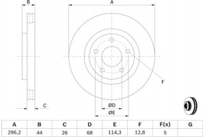 Bosch Δισκόπλακα - 0 986 479 358