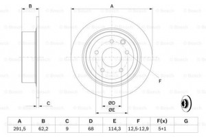 Bosch Δισκόπλακα - 0 986 479 362