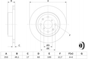 Bosch Δισκόπλακα - 0 986 479 370