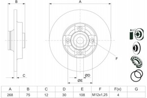 Bosch Δισκόπλακα - 0 986 479 387