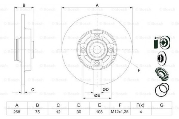 Bosch Δισκόπλακα - 0 986 479 387