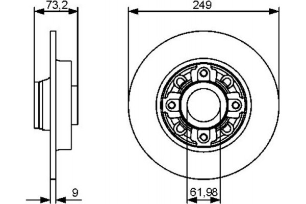 Bosch Δισκόπλακα - 0 986 479 388 Bosch Δισκόπλακα - 0 986 479 388