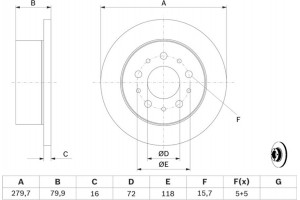 Bosch Δισκόπλακα - 0 986 479 C10