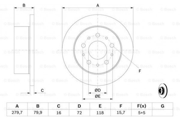 Bosch Δισκόπλακα - 0 986 479 399