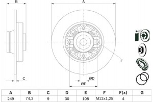 Bosch Δισκόπλακα - 0 986 479 400