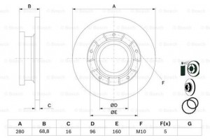 Bosch Δισκόπλακα - 0 986 479 401