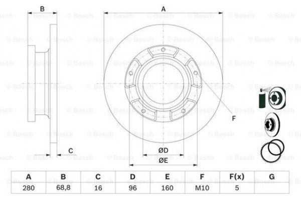 Bosch Δισκόπλακα - 0 986 479 401