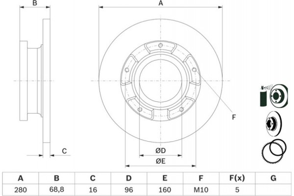 Bosch Δισκόπλακα - 0 986 479 401