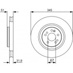 Bosch Δισκόπλακα - 0 986 479 405 Bosch Δισκόπλακα - 0 986 479 405