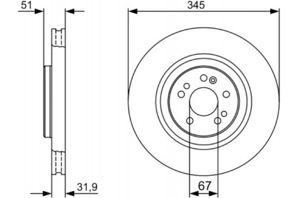 Bosch Δισκόπλακα - 0 986 479 405 Bosch Δισκόπλακα - 0 986 479 405