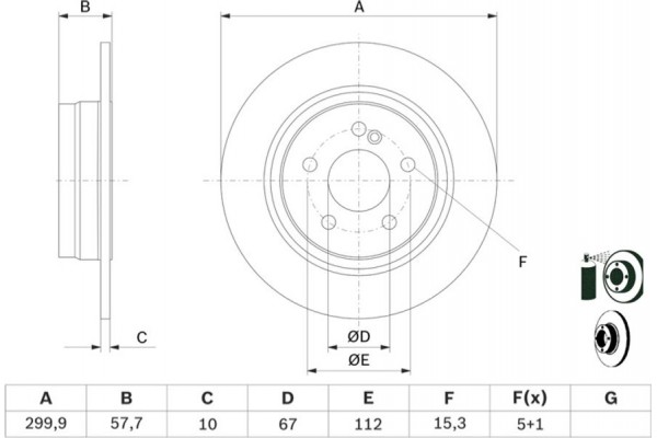 Bosch Δισκόπλακα - 0 986 479 410
