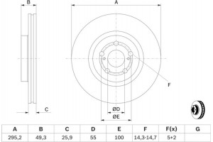 Bosch Δισκόπλακα - 0 986 479 423