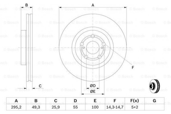 Bosch Δισκόπλακα - 0 986 479 423