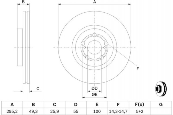 Bosch Δισκόπλακα - 0 986 479 423