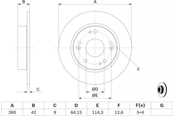 Bosch Δισκόπλακα - 0 986 479 C63