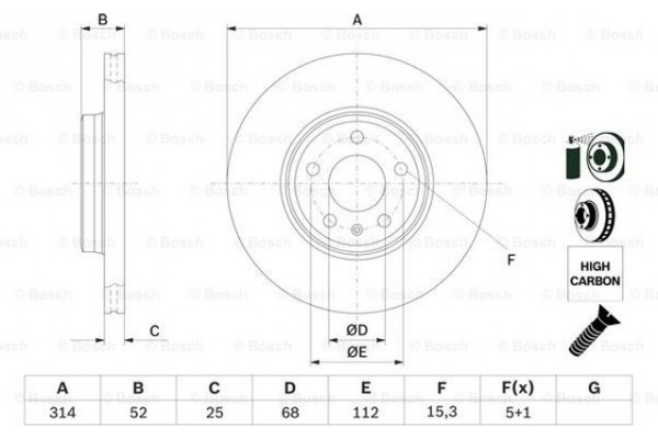 Bosch Δισκόπλακα - 0 986 479 467