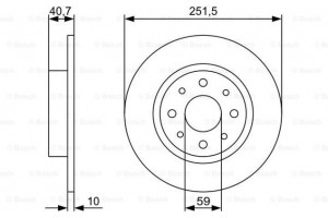 Bosch Δισκόπλακα - 0 986 479 502