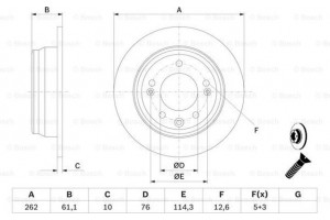 Bosch Δισκόπλακα - 0 986 479 508