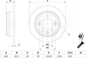 Bosch Δισκόπλακα - 0 986 479 508