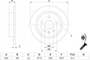 Bosch Δισκόπλακα - 0 986 479 C73
