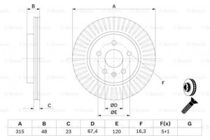 Bosch Δισκόπλακα - 0 986 479 C71