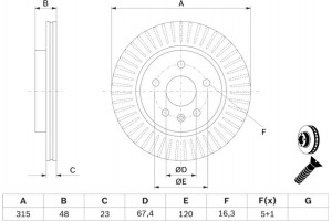 Bosch Δισκόπλακα - 0 986 479 C71