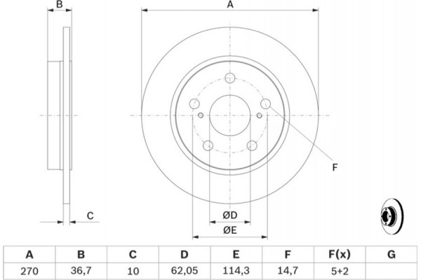 Bosch Δισκόπλακα - 0 986 479 519
