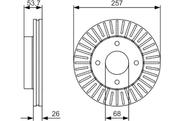 Bosch Δισκόπλακα - 0 986 479 535 Bosch Δισκόπλακα - 0 986 479 535