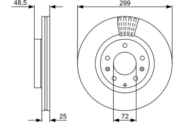 Bosch Δισκόπλακα - 0 986 479 542