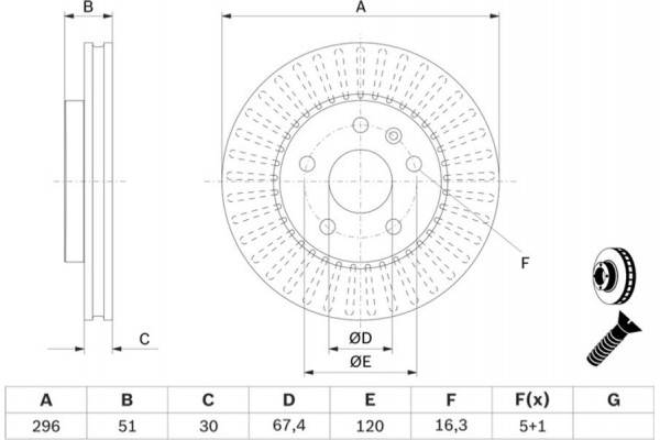 Bosch Δισκόπλακα - 0 986 479 543