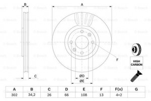 Bosch Δισκόπλακα - 0 986 479 548