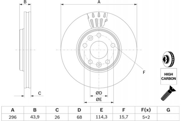 Bosch Δισκόπλακα - 0 986 479 551