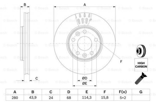 Bosch Δισκόπλακα - 0 986 479 C62