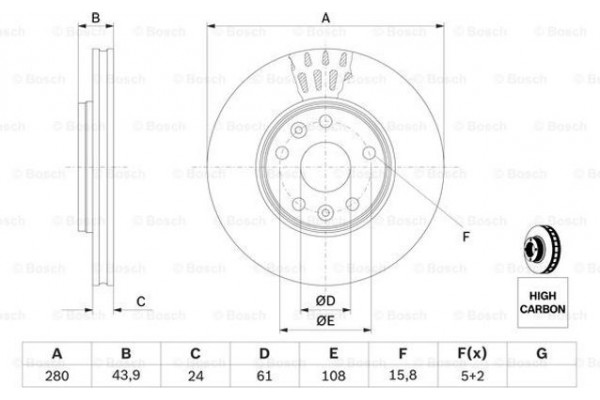 Bosch Δισκόπλακα - 0 986 479 555