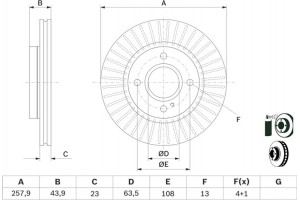 Bosch Δισκόπλακα - 0 986 479 566