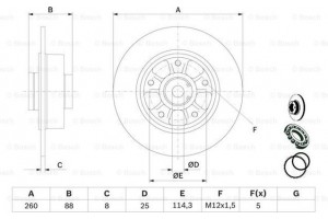 Bosch Δισκόπλακα - 0 986 479 C87