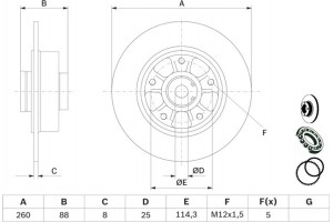 Bosch Δισκόπλακα - 0 986 479 C87