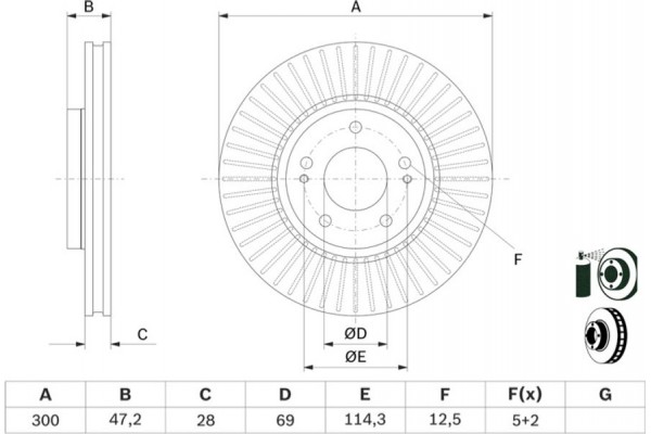 Bosch Δισκόπλακα - 0 986 479 595