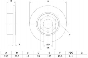 Bosch Δισκόπλακα - 0 986 479 638