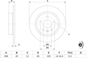 Bosch Δισκόπλακα - 0 986 479 645